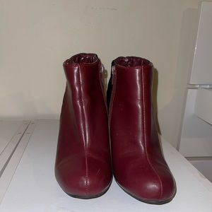 Red and black booties